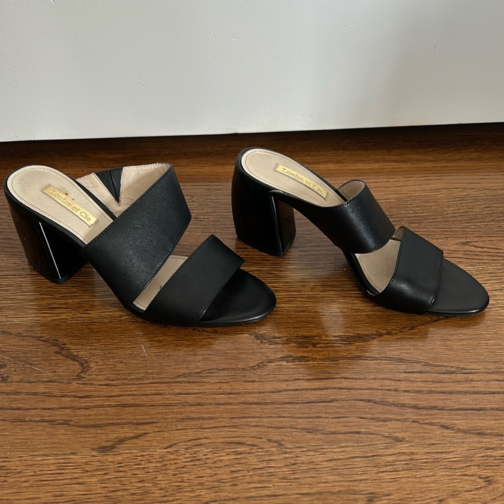 Black strappy Heals